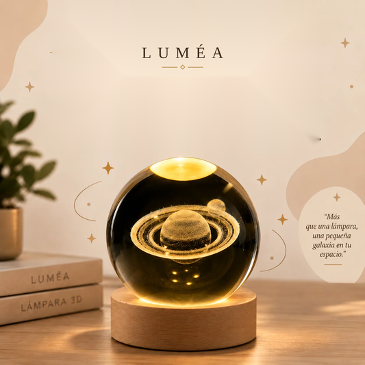 Esfera de cristal 3D Saturno